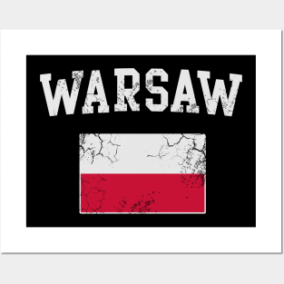 Warsaw Poland Flag Posters and Art